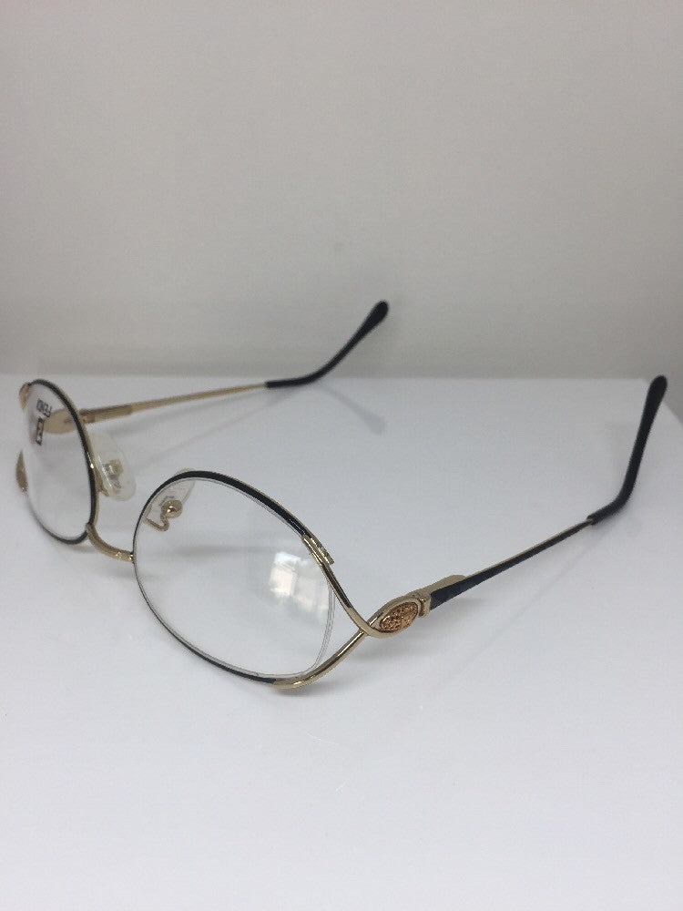 Vintage Fendi F82 BLACK VELVET Gold Sunglasses - Super Vision Optical
