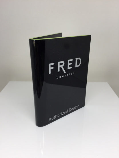 Vintage Fred Paris Fred Paris Display Logo Piece Rare Vintage Fred Lunettes Dealer Logo Display Black Eyeglasses - Super Vision Optical
