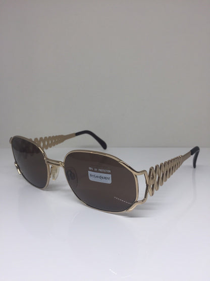 Vintage Saint Laurent YSL 6031 Gold Sunglasses - Super Vision Optical
