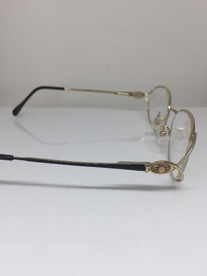 Vintage Fendi F82 BLACK VELVET Gold Sunglasses - Super Vision Optical