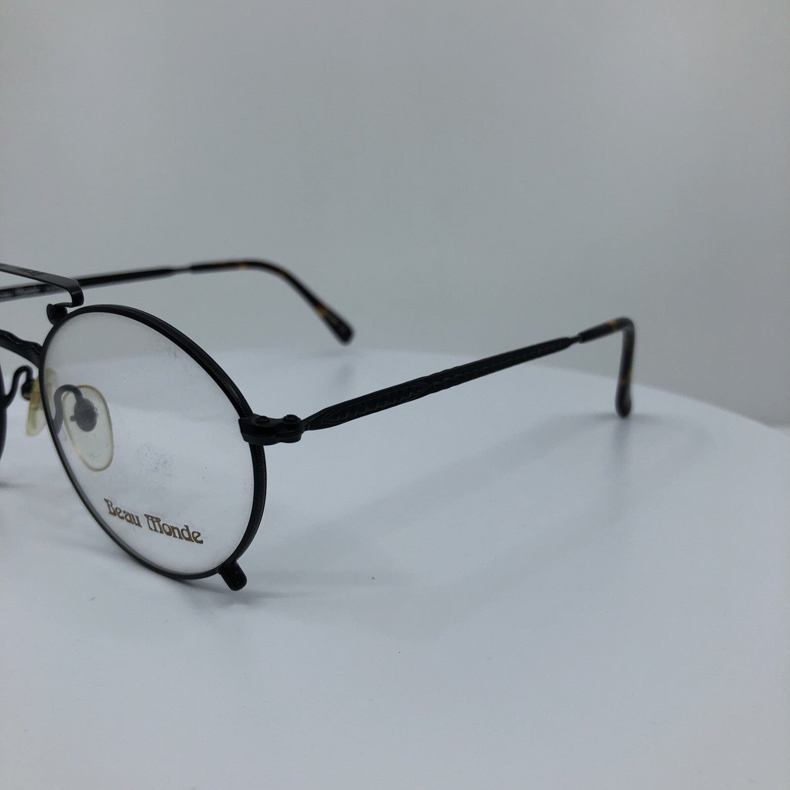 Vintage Beau Monde Collection Knightsbridge Black Eyeglasses - Super Vision Optical