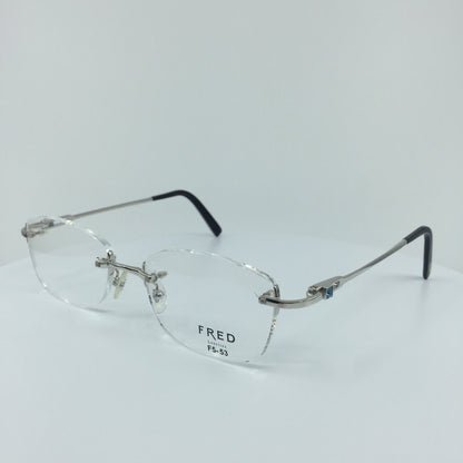 Vintage Fred Lunettes Alaska Prestige F5 Silver Eyeglasses - Super Vision Optical