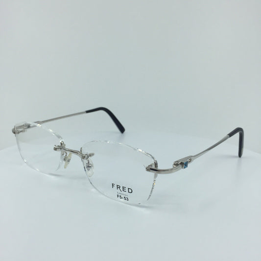 Vintage Fred Lunettes Alaska Prestige F5 Silver Eyeglasses - Super Vision Optical
