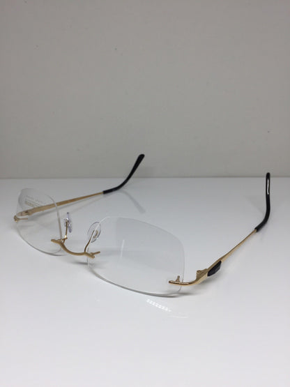 Vintage Daniel Swarovski S065/20 6051 55/21 Gold Eyeglasses - Super Vision Optical