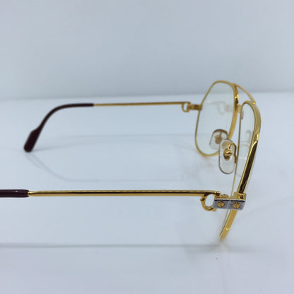 Vintage Cartier Cartier Vendome Santos Gold Eyeglasses - Super Vision Optical