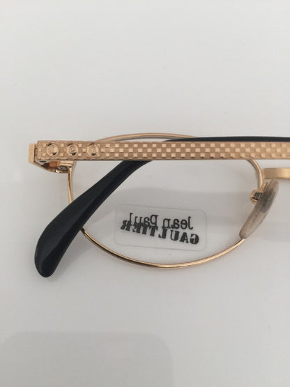 Vintage Jean Paul Gaultier JPG 55-8174 Gold Eyeglasses - Super Vision Optical