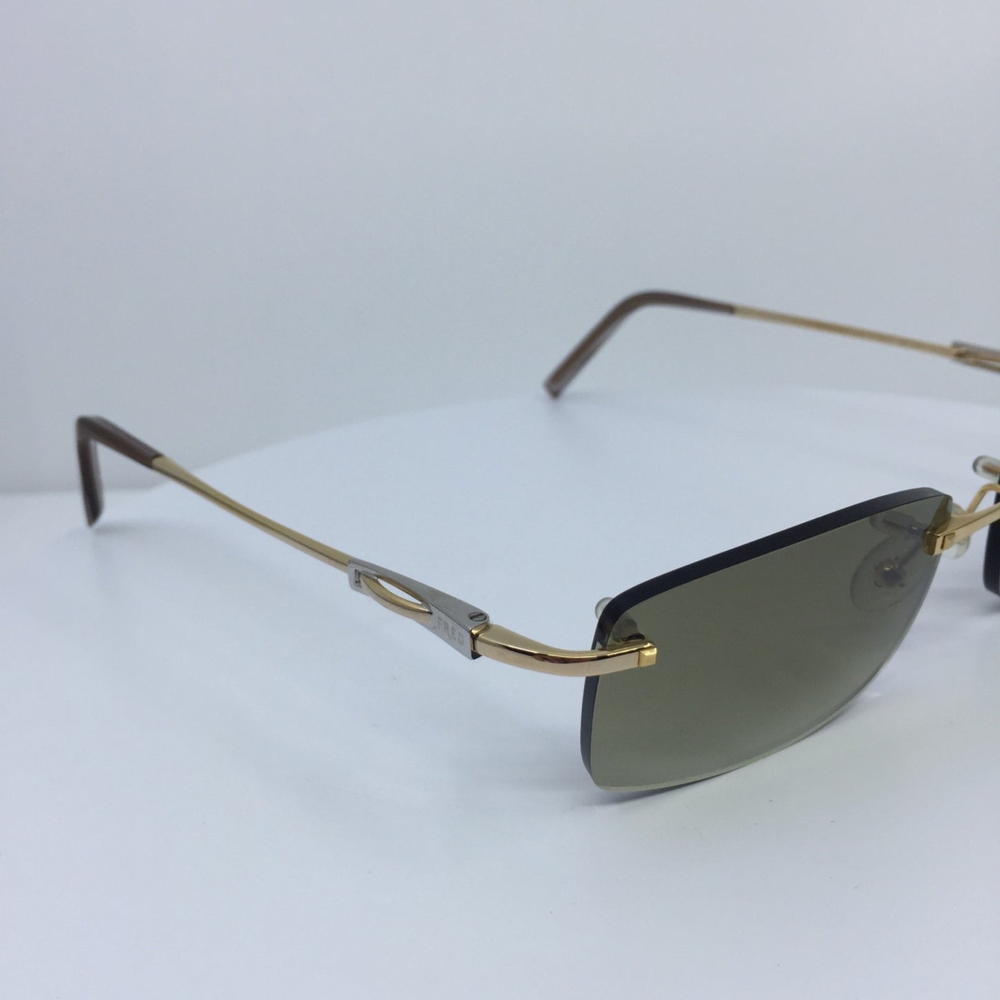 Vintage Fred Lunettes Fred Cayman F6 Solaire 201 Sunglasses Gold Sunglasses - Super Vision Optical