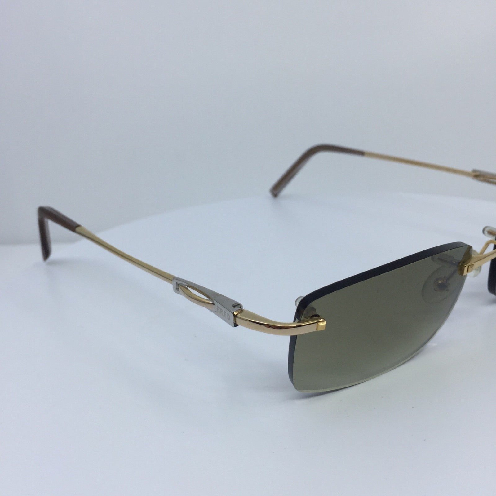 Vintage Fred Lunettes Fred Cayman F6 Solaire 201 Sunglasses Gold Sunglasses - Super Vision Optical