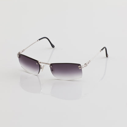 Vintage Fred Lunettes Orcade F4 Rimless Sunglasses Silver Sunglasses - Super Vision Optical