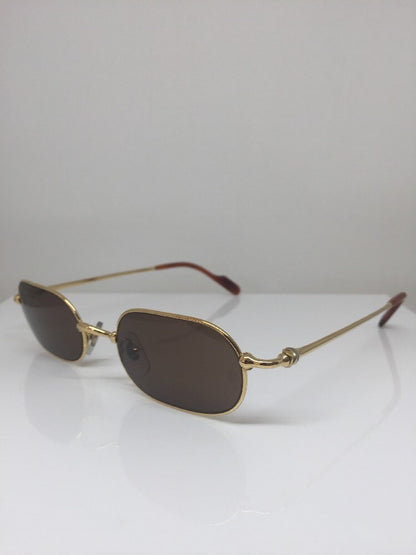 Vintage Cartier Cartier Orfy Thin Rim Gold Sunglasses - Super Vision Optical