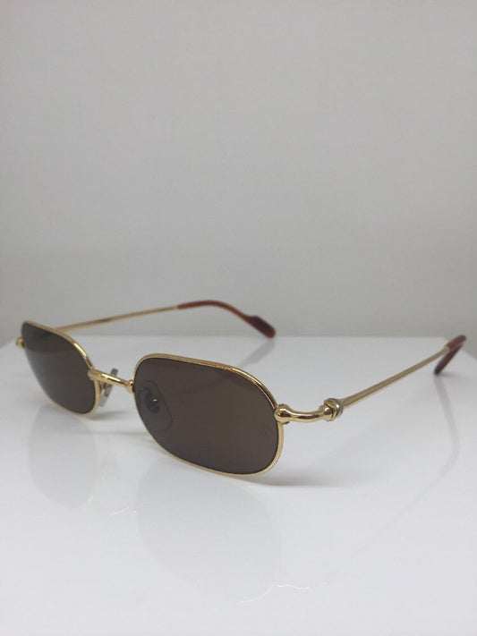 Vintage Cartier Cartier Orfy Thin Rim Gold Sunglasses - Super Vision Optical
