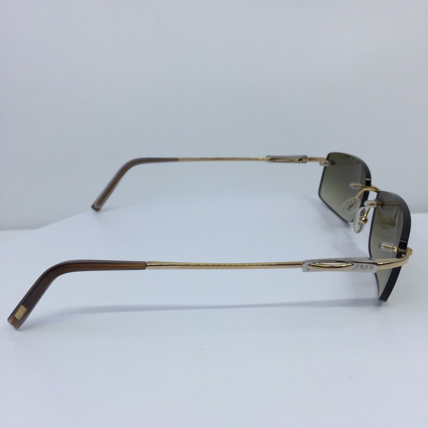 Vintage Fred Lunettes Fred Cayman F6 Solaire 201 Sunglasses Gold Sunglasses - Super Vision Optical
