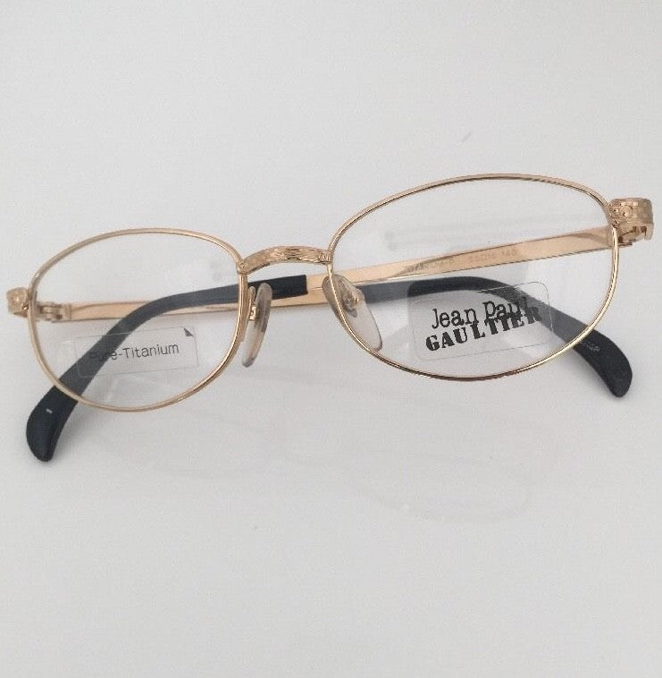 Vintage Jean Paul Gaultier JPG 55-8174 Gold Eyeglasses - Super Vision Optical