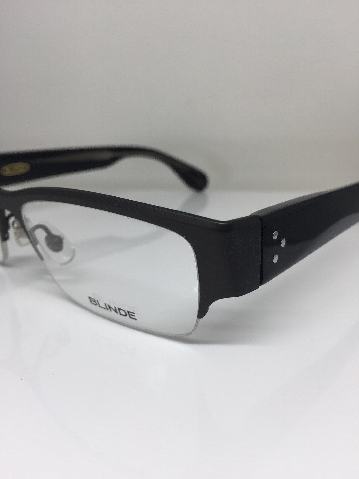 Vintage Blinde By Richard Walker Goin, Goin, Gone Gunmetal Eyeglasses - Super Vision Optical