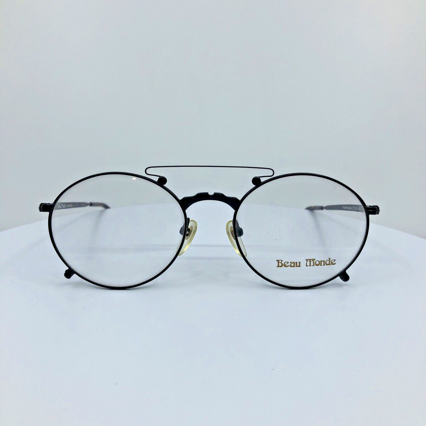 Vintage Beau Monde Collection Knightsbridge Black Eyeglasses - Super Vision Optical