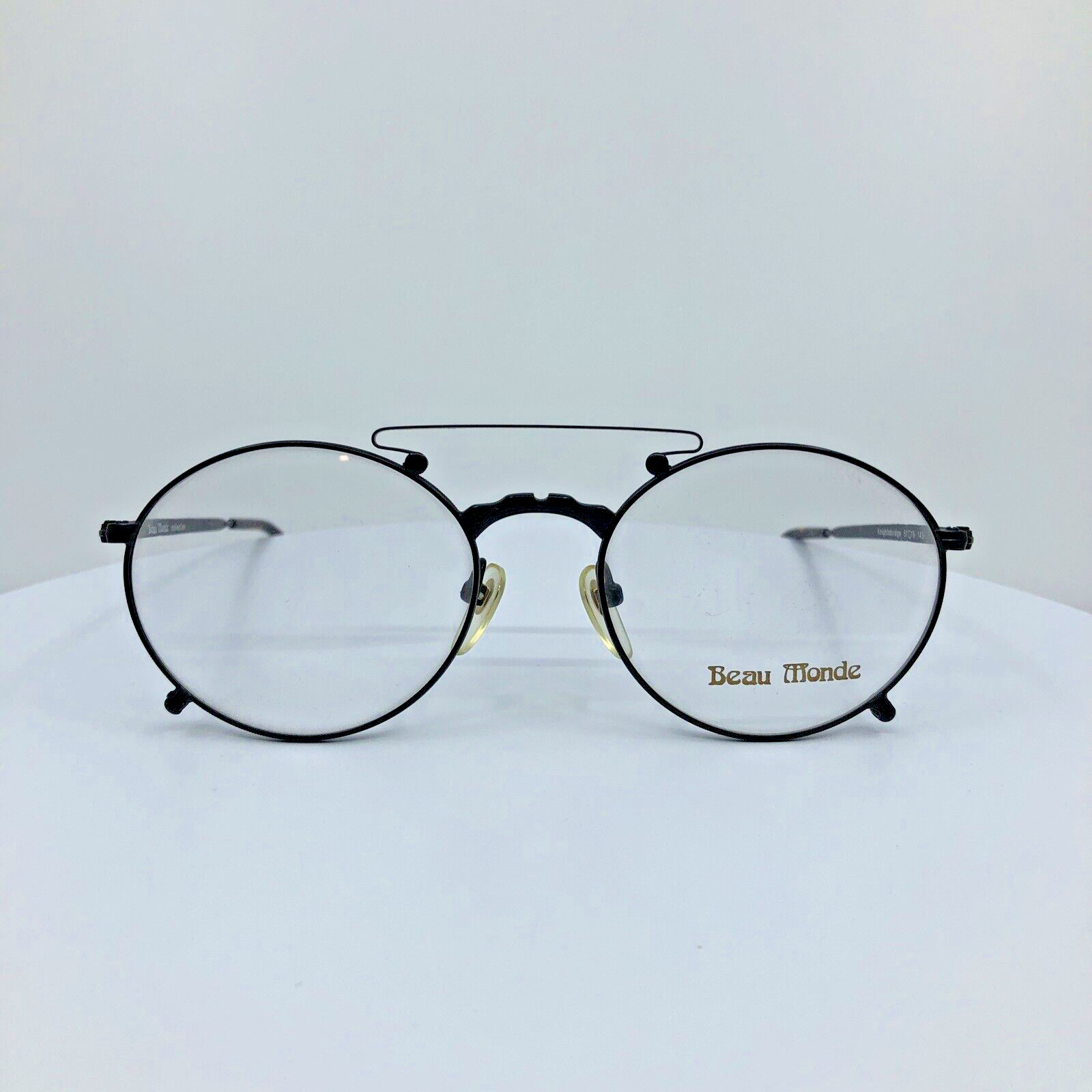 Vintage Beau Monde Collection Knightsbridge Black Eyeglasses - Super Vision Optical