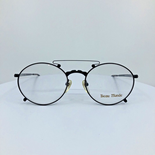 Vintage Beau Monde Collection Knightsbridge Black Eyeglasses - Super Vision Optical