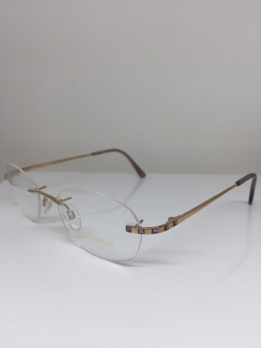 Vintage Daniel Swarovski S 036 Gold Eyeglasses - Super Vision Optical