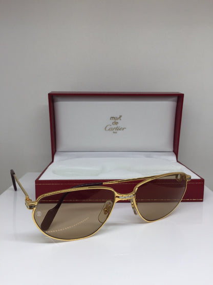 Vintage Cartier Panthere Windsor Gold Sunglasses - Super Vision Optical