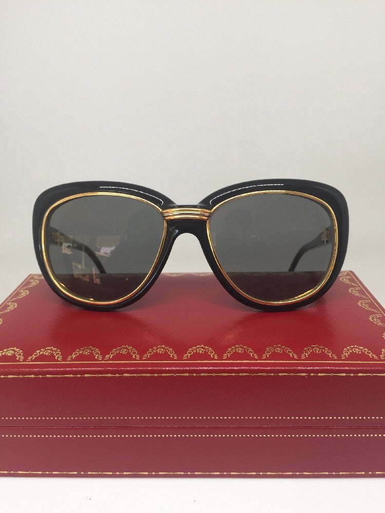 Vintage Cartier Conquete Black Sunglasses - Super Vision Optical