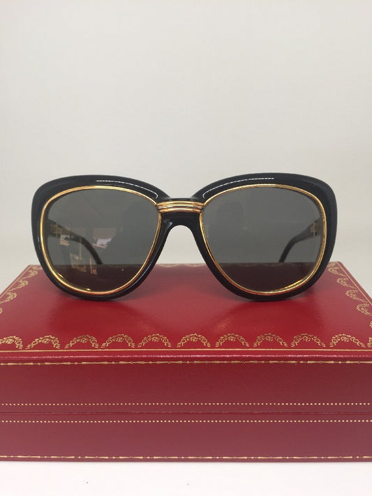 Vintage Cartier Conquete Black Sunglasses - Super Vision Optical