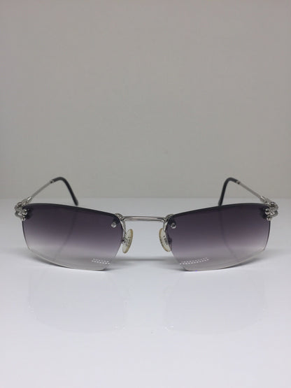 Vintage Fred Lunettes Orcade F4 Rimless Sunglasses Silver Sunglasses - Super Vision Optical