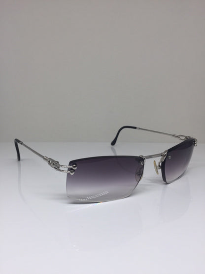 Vintage Fred Lunettes Orcade F4 Rimless Sunglasses Silver Sunglasses - Super Vision Optical