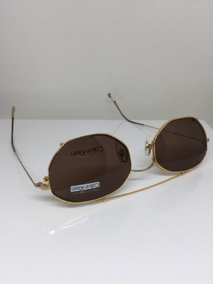 Vintage Calvin Klein CK 138 Gold Sunglasses - Super Vision Optical