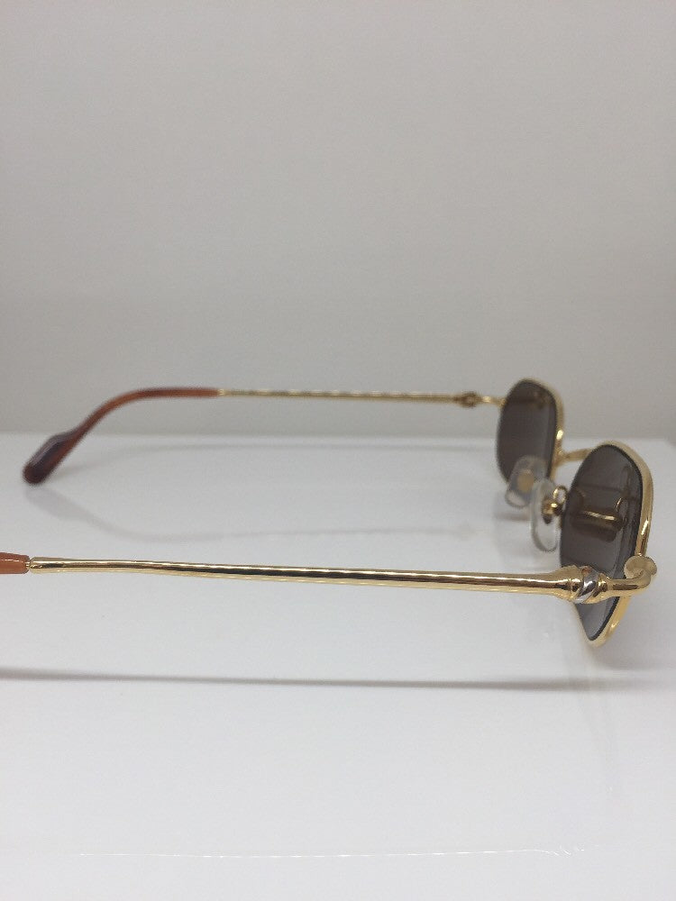 Vintage Cartier Cartier Orfy Thin Rim Gold Sunglasses - Super Vision Optical