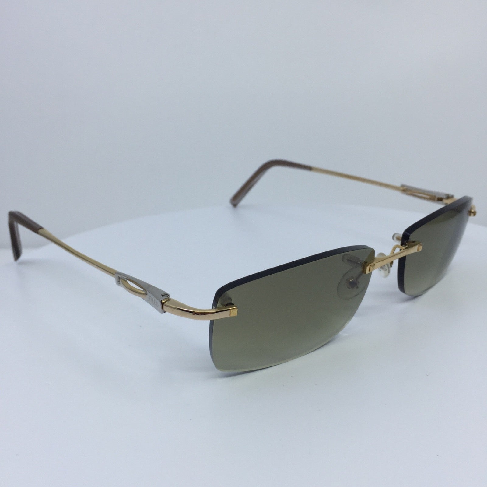 Vintage Fred Lunettes Fred Cayman F6 Solaire 201 Sunglasses Gold Sunglasses - Super Vision Optical