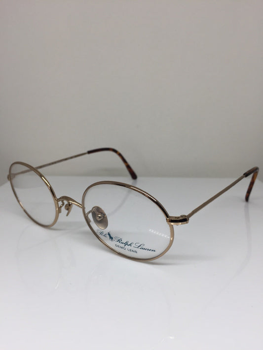 Vintage Ralph Lauren Polo Classic 61 By Ralph Lauren Gold Eyeglasses - Super Vision Optical