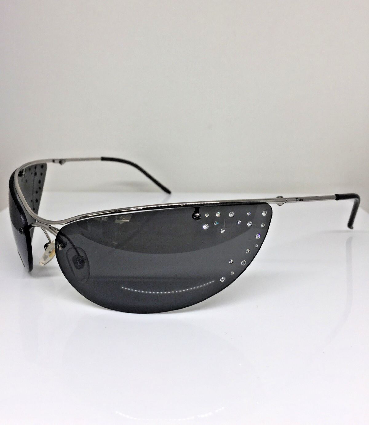 Vintage Dior CD Dior Extase Strass Silver Sunglasses - Super Vision Optical