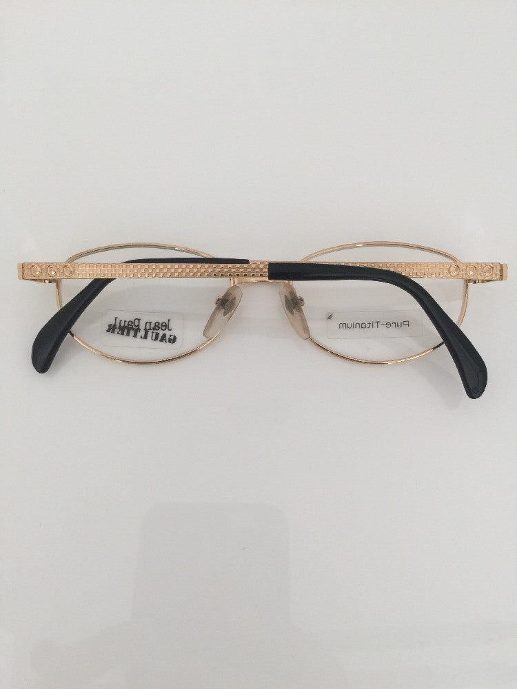 Vintage Jean Paul Gaultier JPG 55-8174 Gold Eyeglasses - Super Vision Optical
