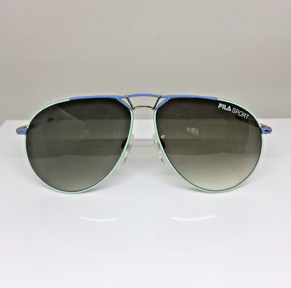 Vintage Fila Sport FILA 8802 Blue Sunglasses - Super Vision Optical