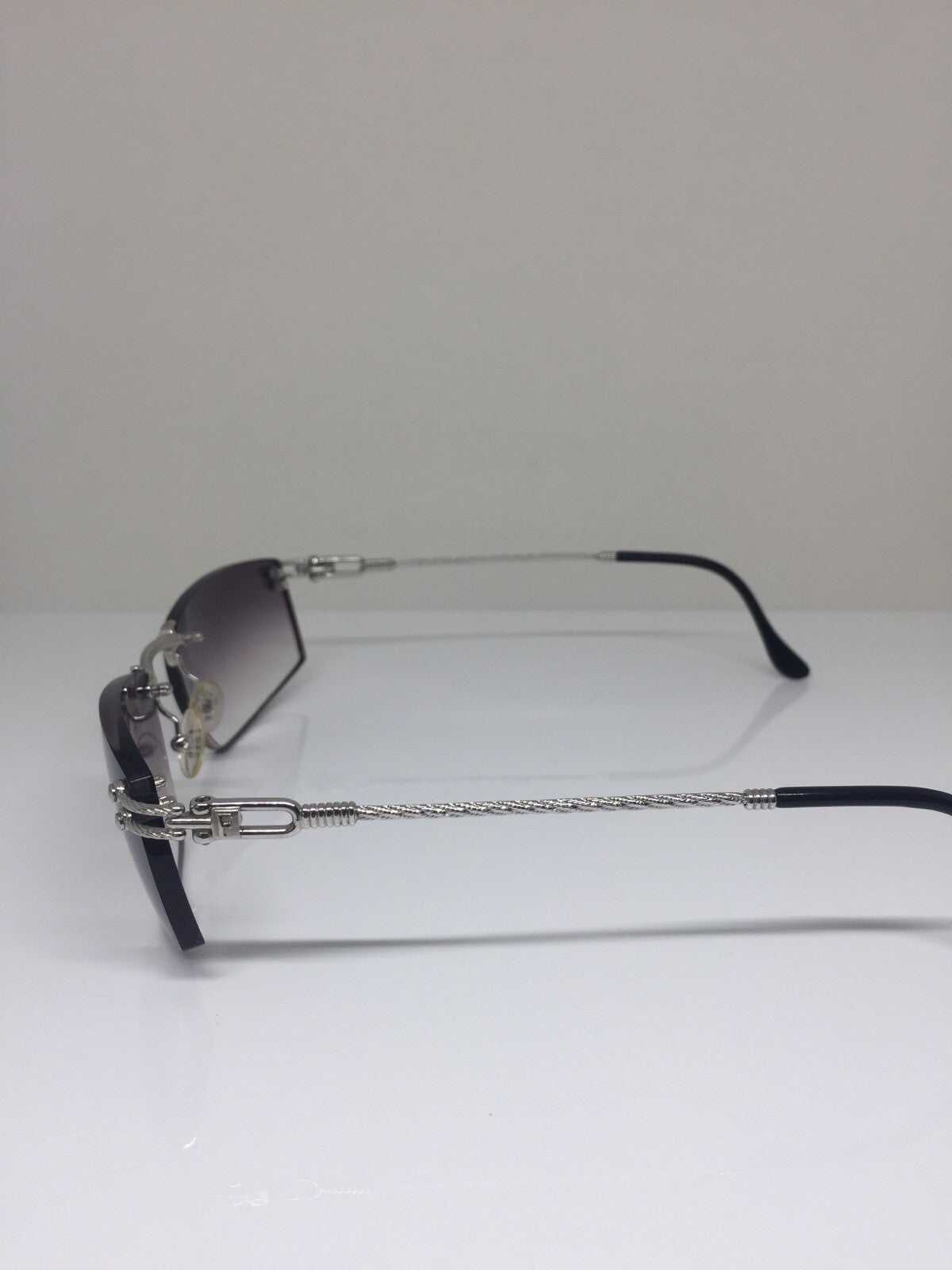 Vintage Fred Lunettes Orcade F4 Rimless Sunglasses Silver Sunglasses - Super Vision Optical