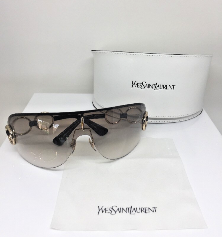 Vintage Saint Laurent YSL 6115/S Gold Sunglasses - Super Vision Optical
