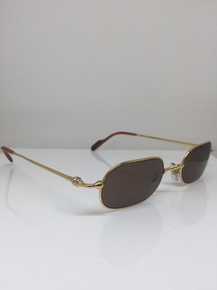 Vintage Cartier Cartier Orfy Thin Rim Gold Sunglasses - Super Vision Optical