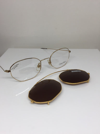 Vintage Calvin Klein CK 138 Gold Sunglasses - Super Vision Optical