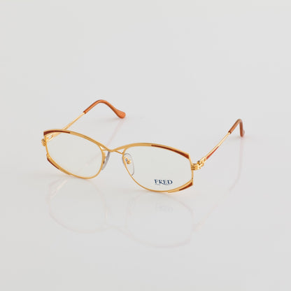 Vintage FRED Lunettes Paris Joyau Gold Eyeglasses - Super Vision Optical