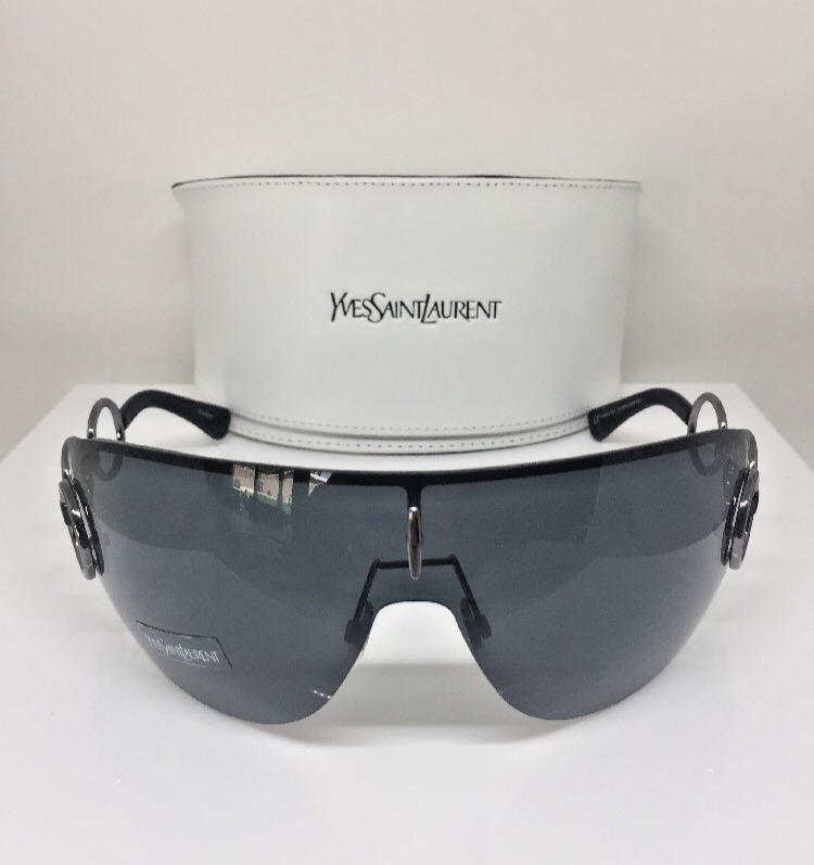 Vintage Saint Laurent YSL 6115/S Gunmetal Sunglasses - Super Vision Optical