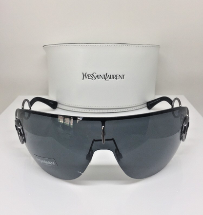 Vintage Saint Laurent YSL 6115/S Gunmetal Sunglasses - Super Vision Optical