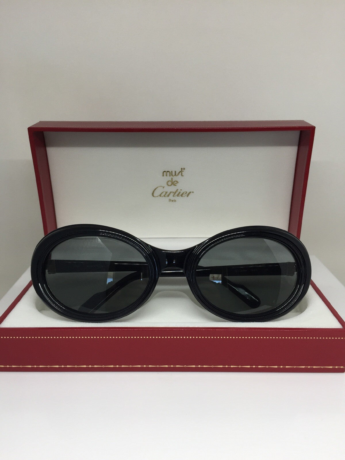 Vintage Cartier T8200078 Black Sunglasses - Super Vision Optical