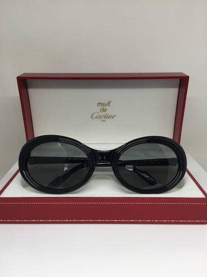 Vintage Cartier T8200078 Black Sunglasses - Super Vision Optical