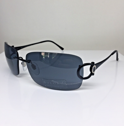 Vintage Bvlgari BVL 641 Black Sunglasses - Super Vision Optical