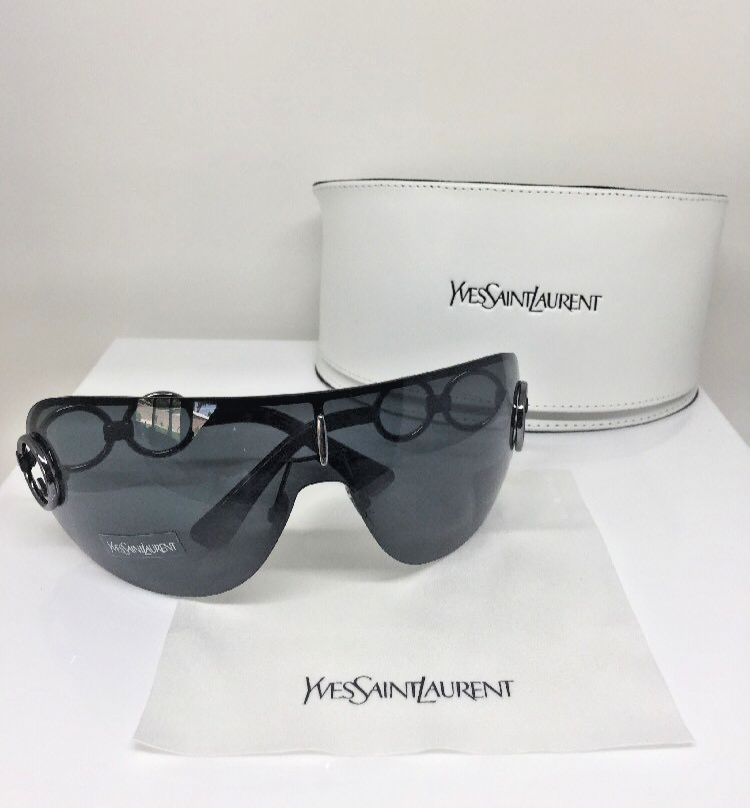 Vintage Saint Laurent YSL 6115/S Gunmetal Sunglasses - Super Vision Optical
