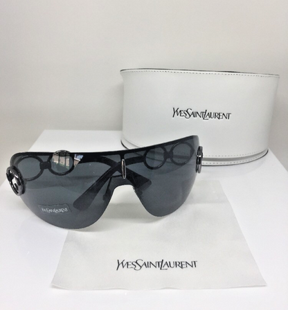 Vintage Saint Laurent YSL 6115/S Gunmetal Sunglasses - Super Vision Optical