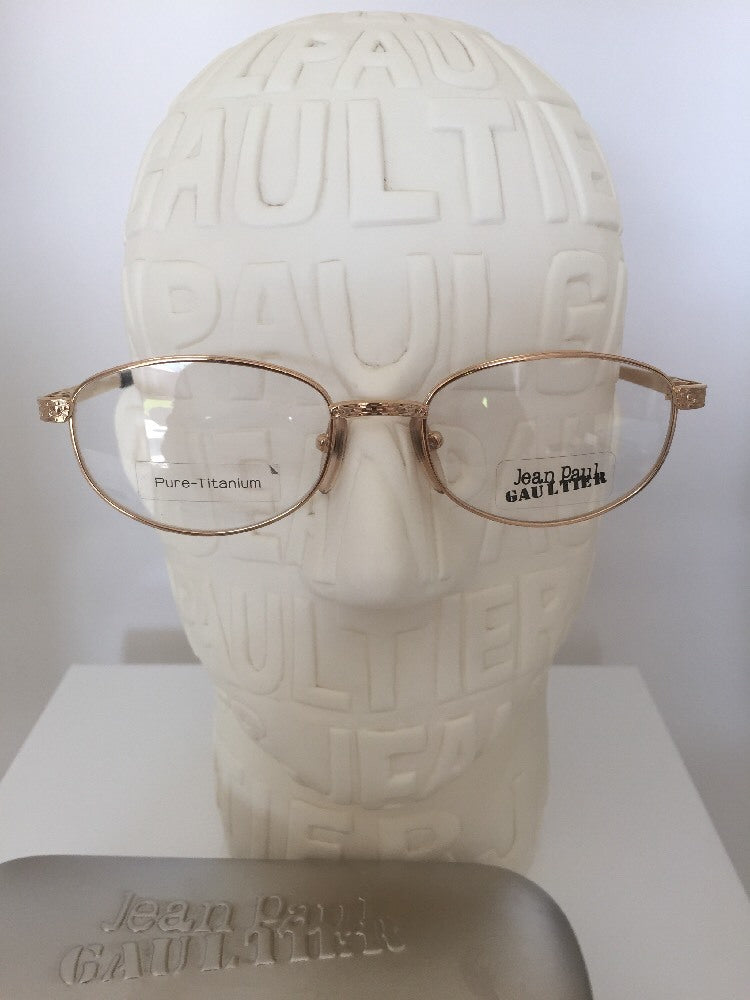 Vintage Jean Paul Gaultier JPG 55-8174 Gold Eyeglasses - Super Vision Optical