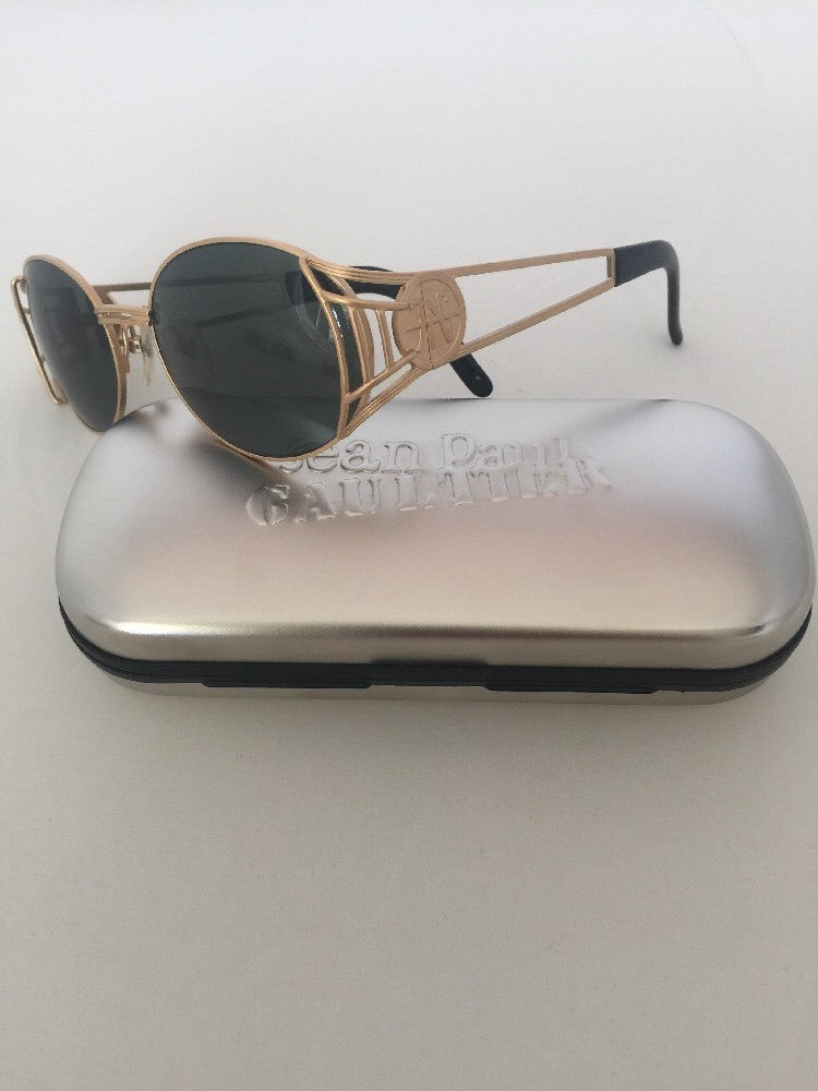 Vintage Jean Paul Gaultier JPG 58-6102 Gold Sunglasses - Super Vision Optical