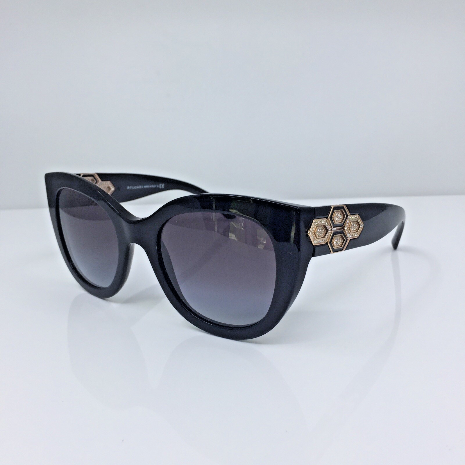 Vintage Bvlgari Bulgari 8214-B Black Sunglasses - Super Vision Optical