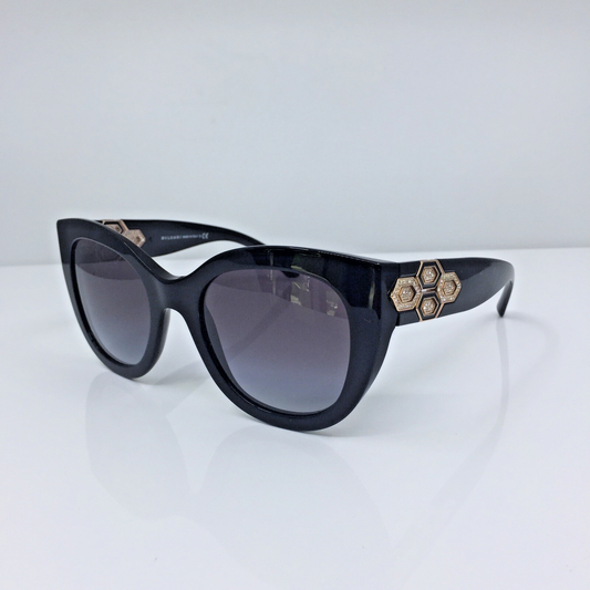 Vintage Bvlgari Bulgari 8214-B Black Sunglasses - Super Vision Optical
